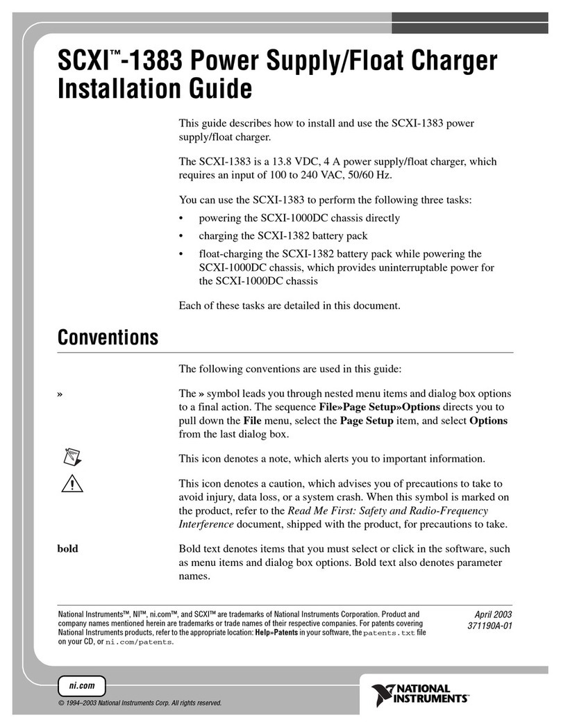 National Instruments SCXI-1383 User manual National Instruments SCXI-1383 User manual