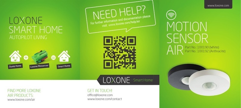 LOXONE 100190 quick start guide