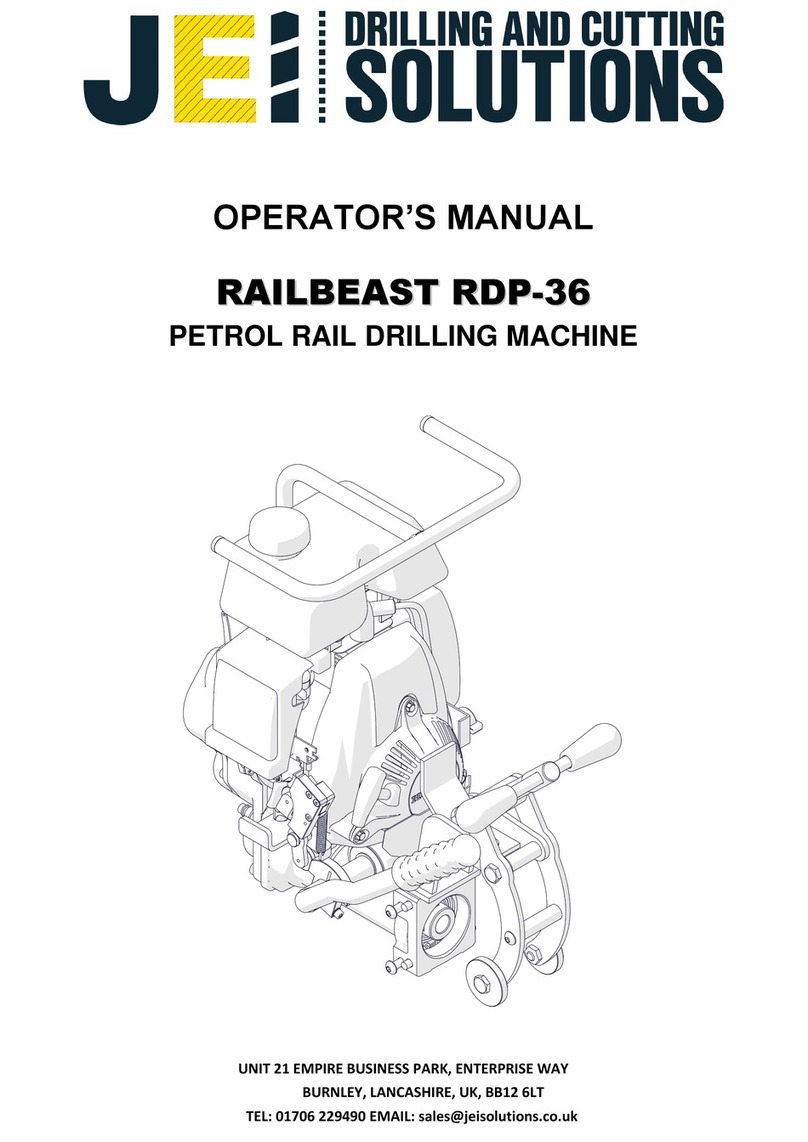 JEI DRILLING & CUTTING SOLUTIONS RAILBEAST RDP-36 Operator's manual