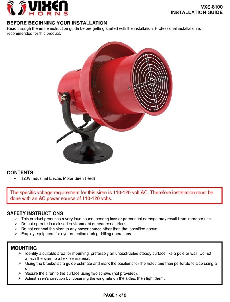 Vixen Horns VXS-8100 installation guide