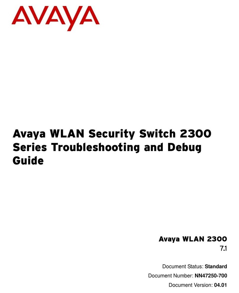Avaya WLAN Security Switch 2300 Series Guide
