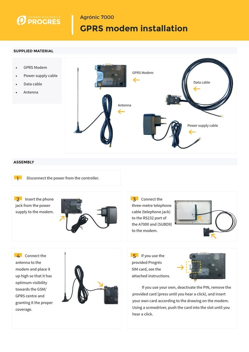 Progres Agronic 7000 User manual