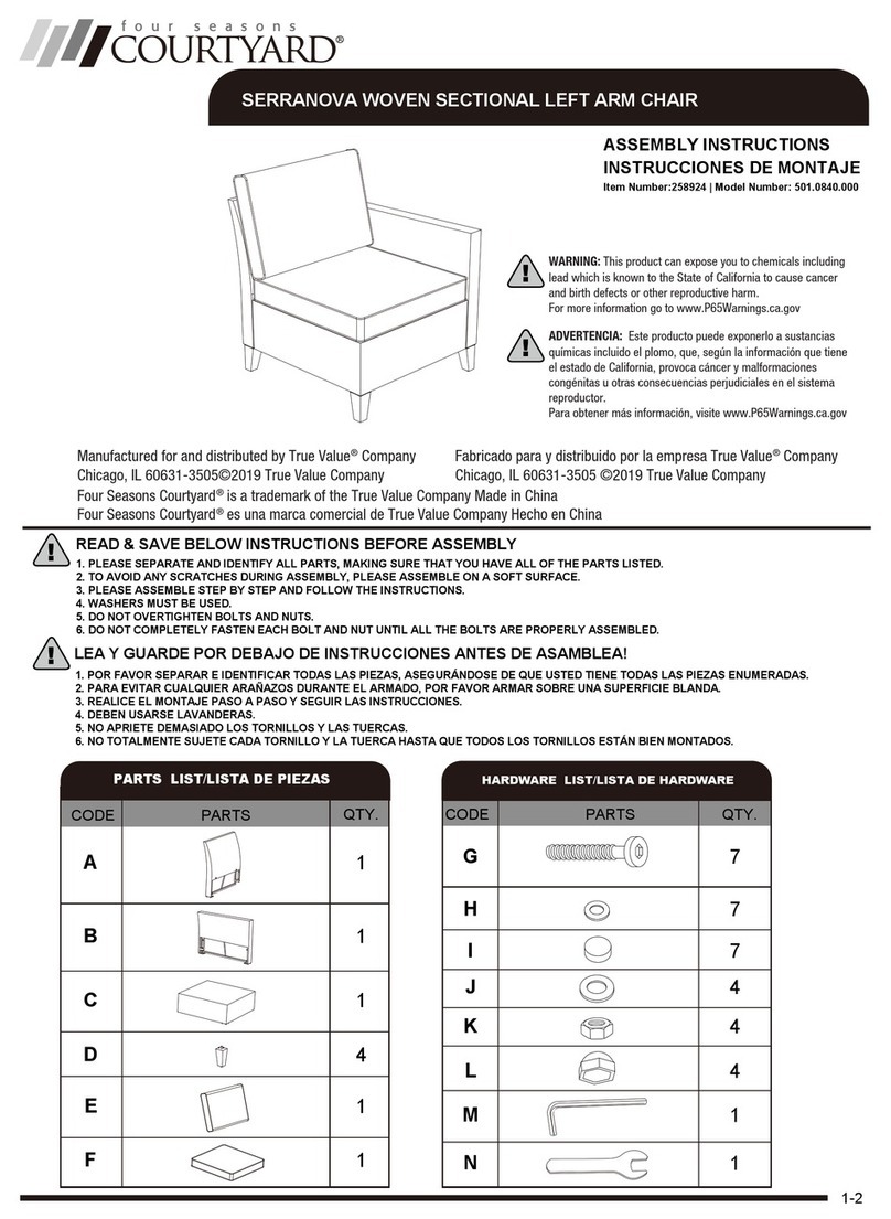 Four Seasons Courtyard SERRANOVA 501.0840.000 User manual Four Seasons Courtyard SERRANOVA 501.0840.000 User manual