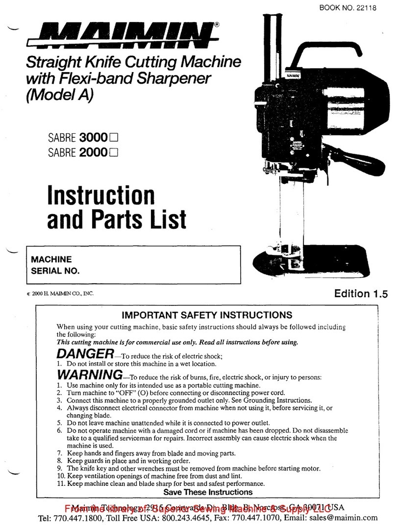 maimin SABRE 3000 Instructions and parts list
