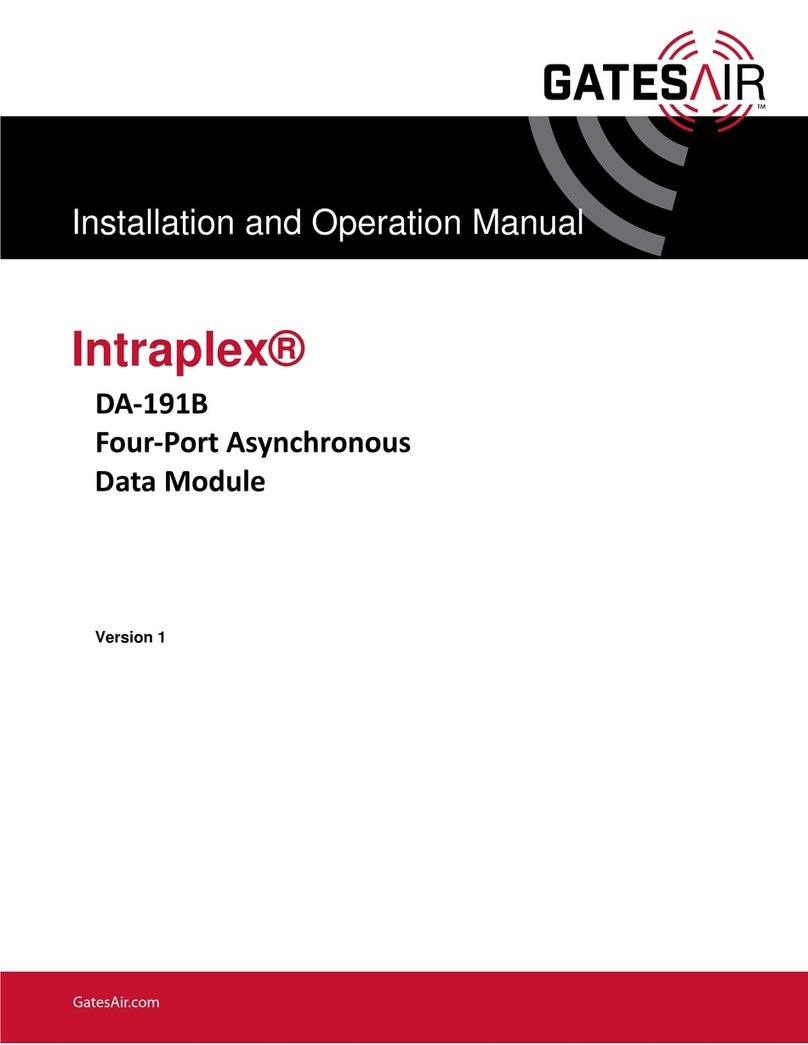 GatesAir Intraplex DA-191B Installation and operation manual