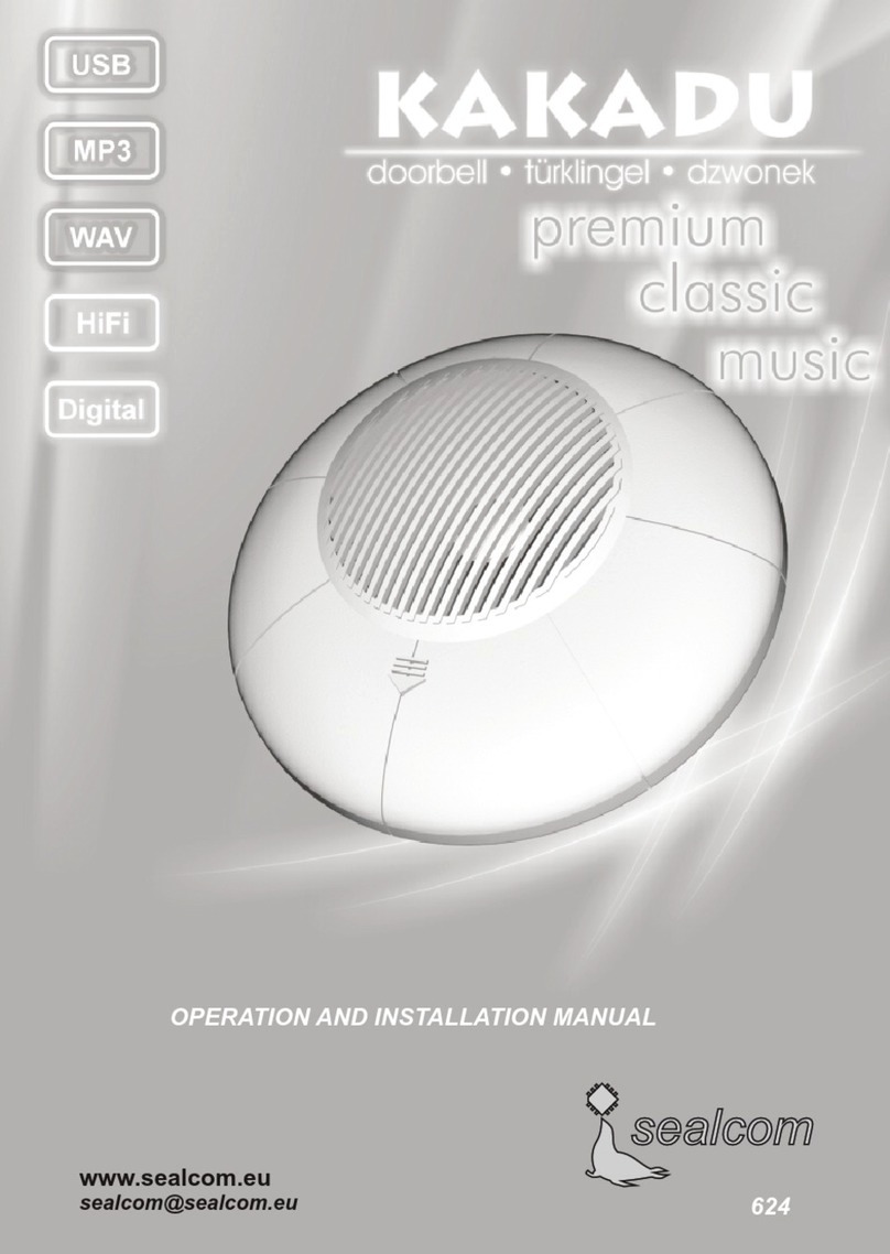 Sealcom KAKADU Operation and installation manual Sealcom KAKADU Operation and installation manual