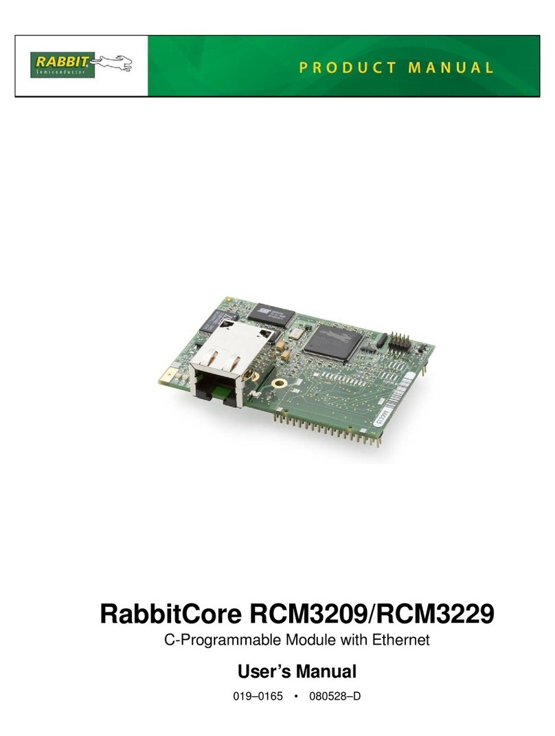 Rabbit RabbitCore RCM3209 User manual Rabbit RabbitCore RCM3209 User manual
