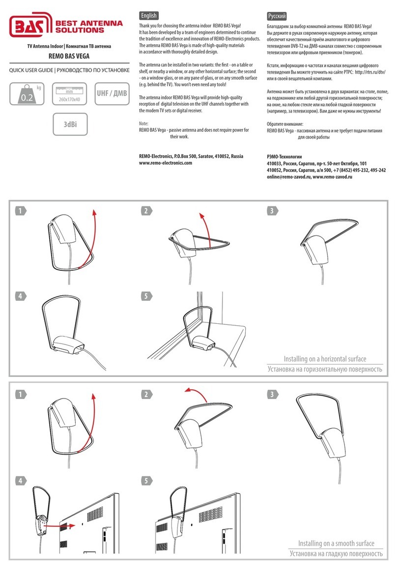 Remo+ BAS VEGA Instruction manual