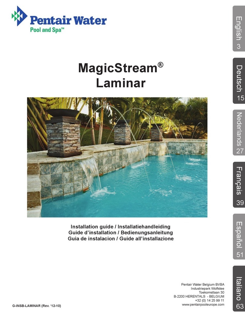 Pentair Pool Products Pool and Spa MagicStream Laminar installation guide Pentair Pool Products Pool and Spa MagicStream Laminar installation guide
