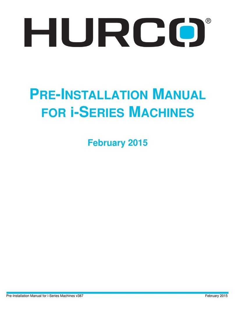 Hurco i Series Preinstallation manual