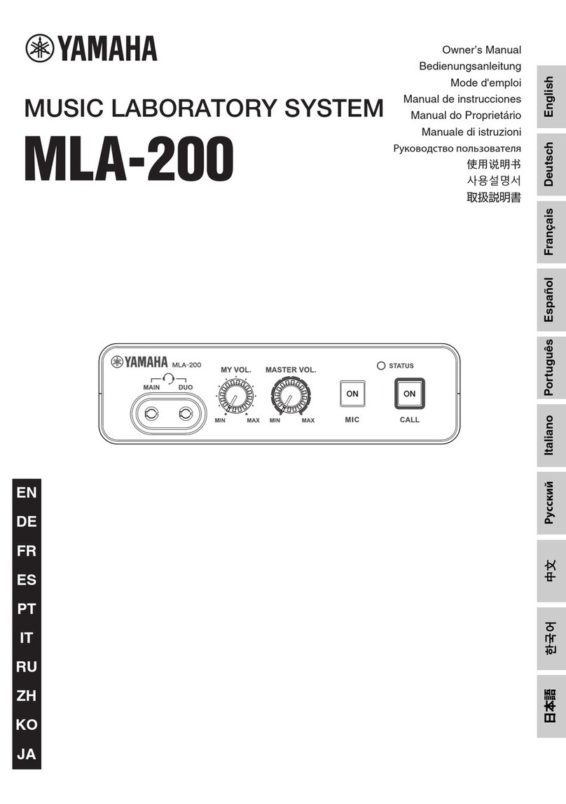 Yamaha MLA-200 User manual