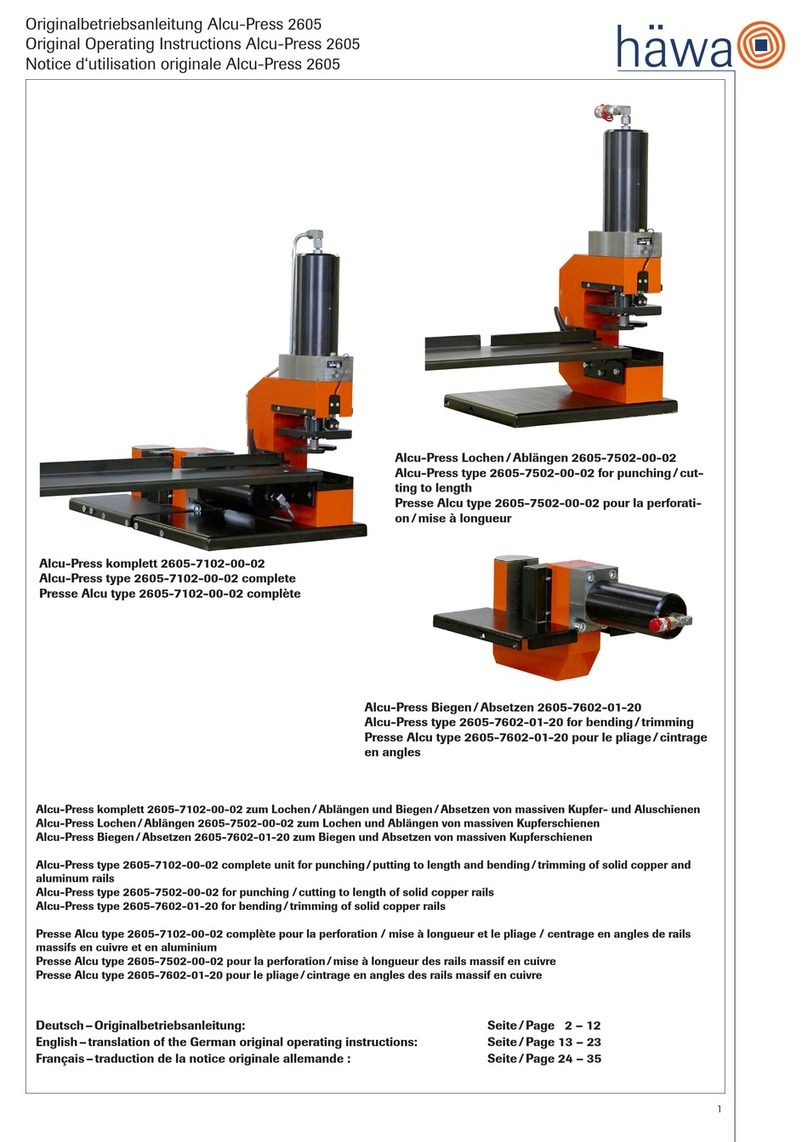 hawa Alcu-Press 2605 Original operating instructions