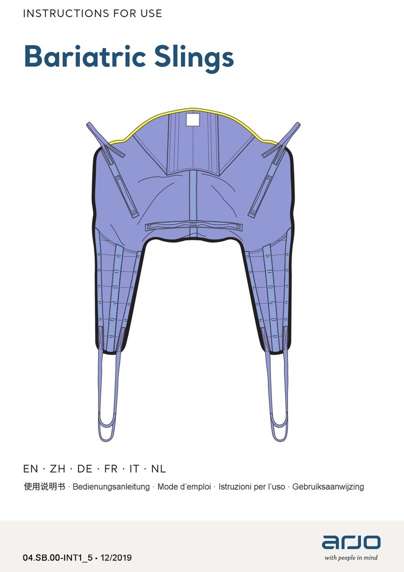 Arjo Bariatric Slings User manual Arjo Bariatric Slings User manual
