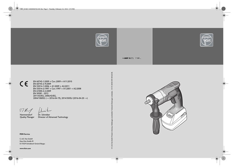 Fein AGWP 10 Series Original instructions