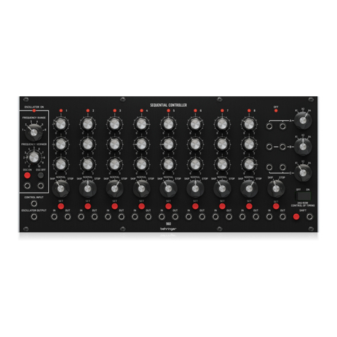 Behringer 960 SEQUENTIAL CONTROLLER quick start guide