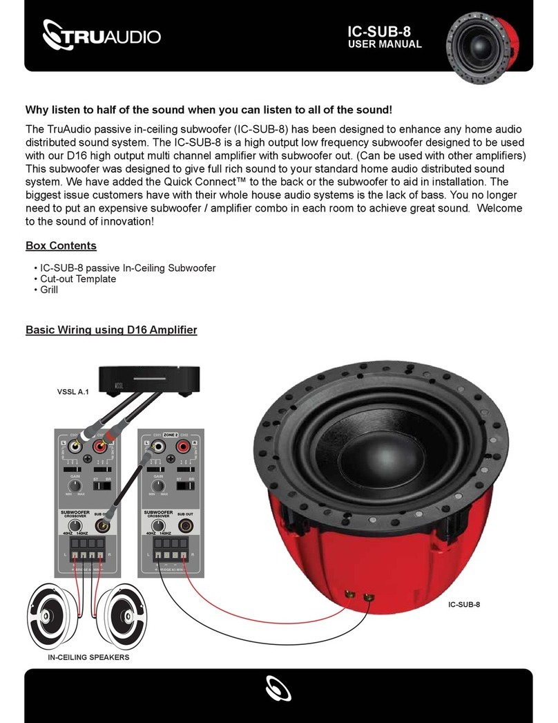 TRU Audio IC-SUB-8 user manual