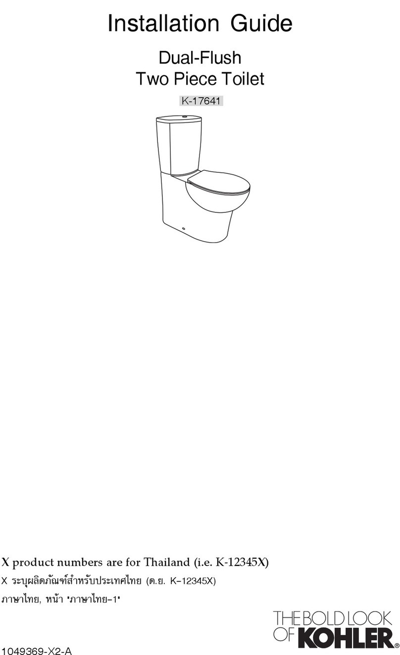 Kohler K-17641 User manual Kohler K-17641 User manual