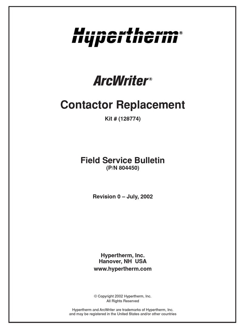 Hypertherm ArcWriter 128774 Field Service Bulletin