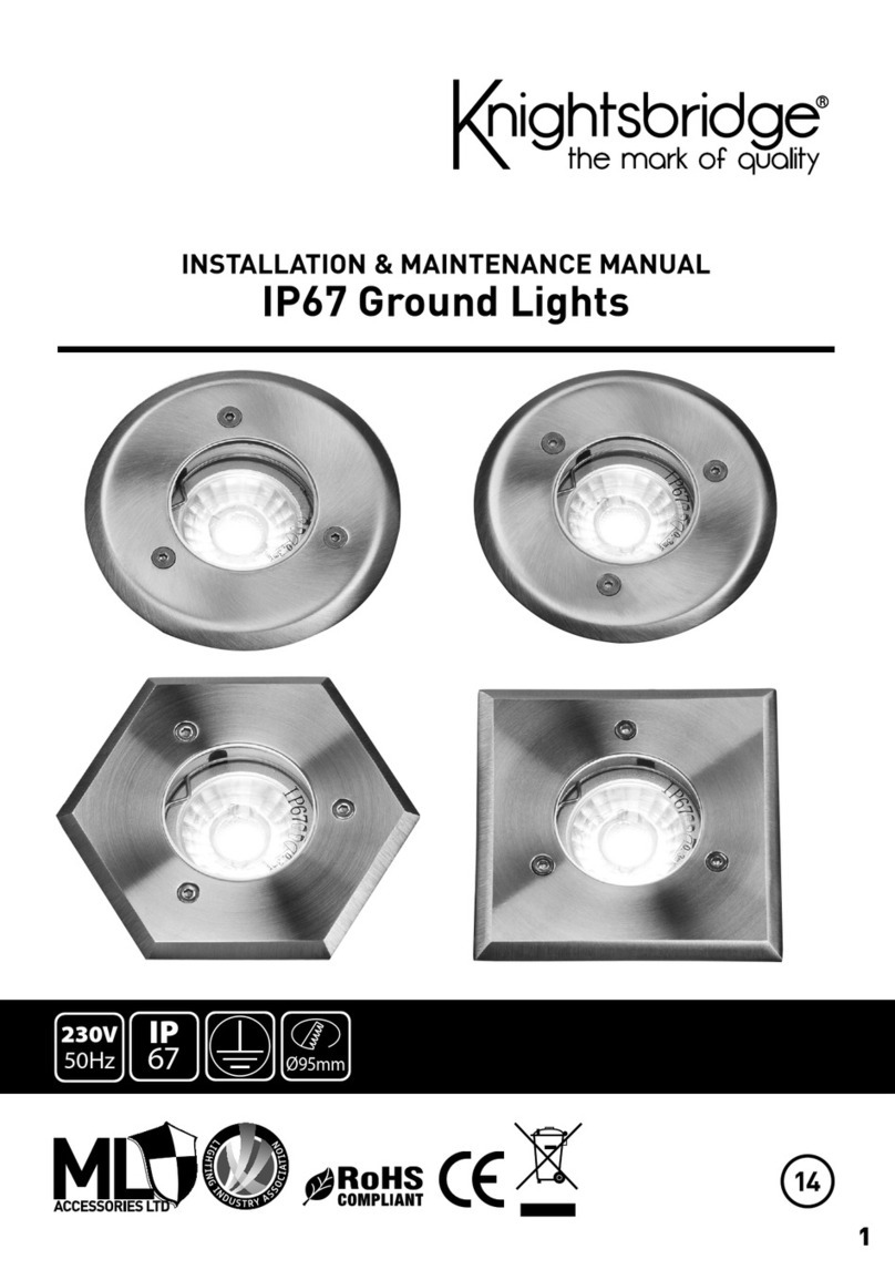 ML Accessories Knightsbridge WGULED Installation & maintenance manual