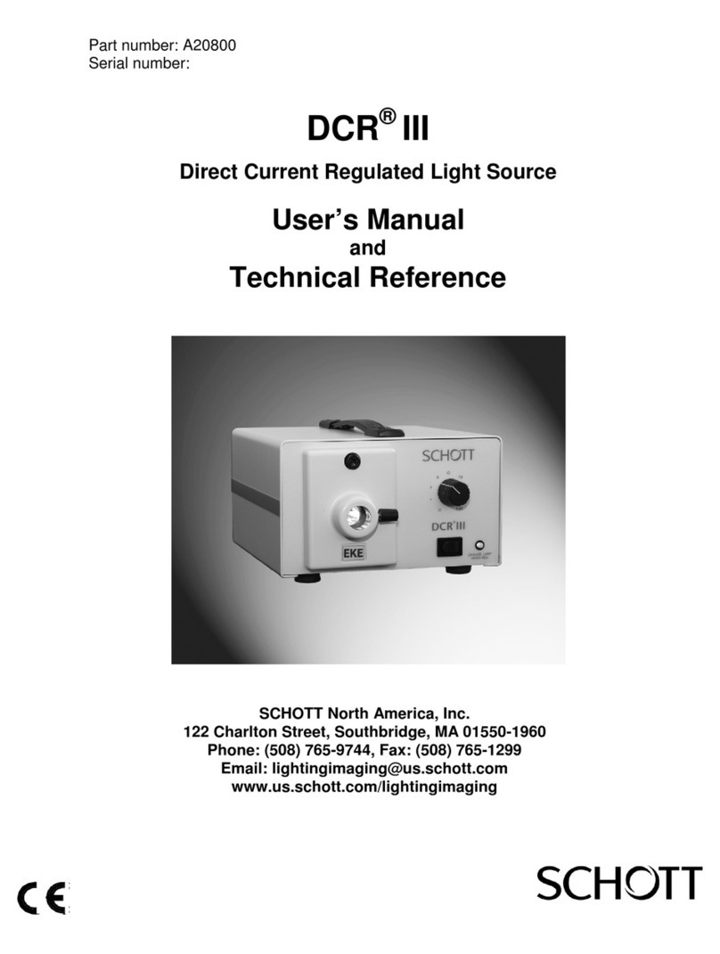 SCHOTT DCR III user manual SCHOTT DCR III user manual