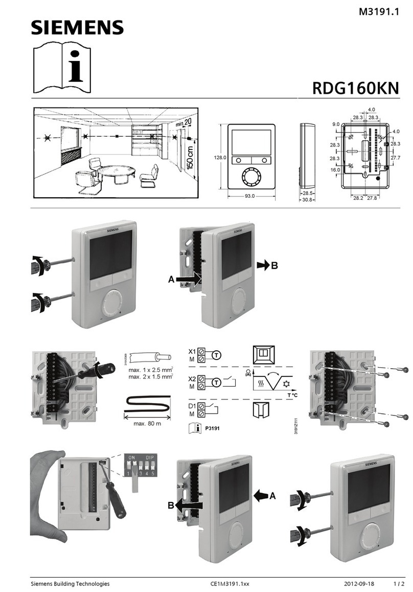 Siemens RDG160KN User manual