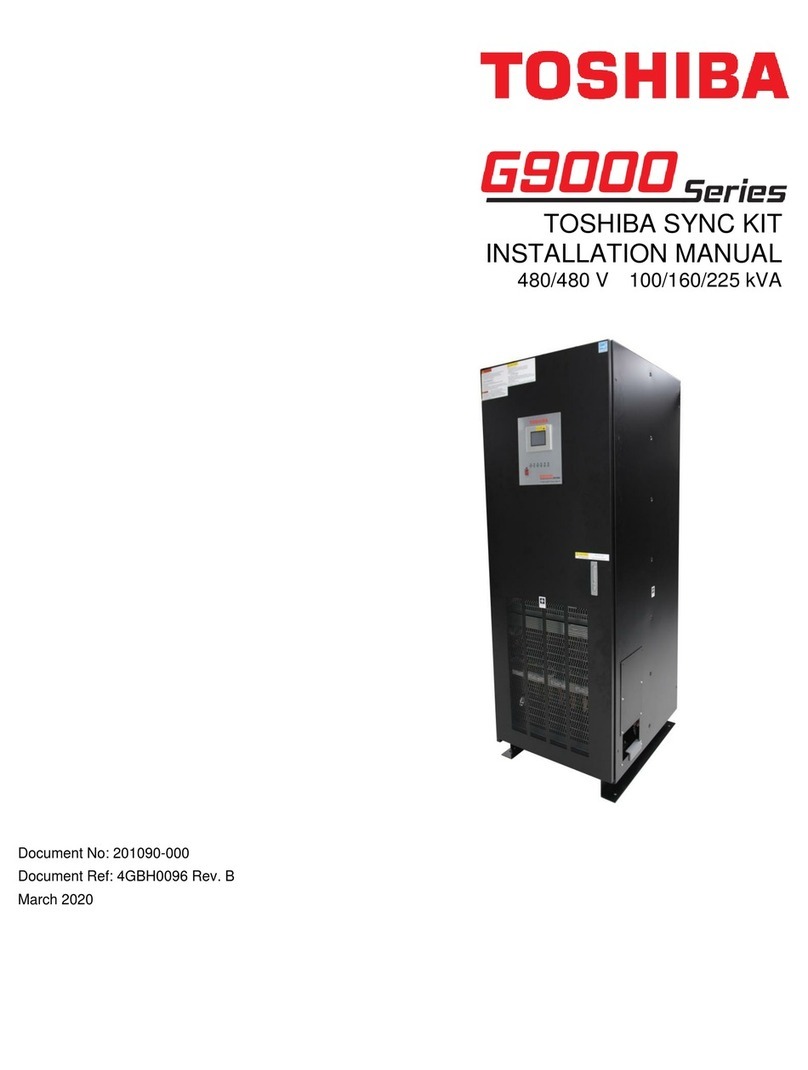 Toshiba G9000 SERIES installation manual