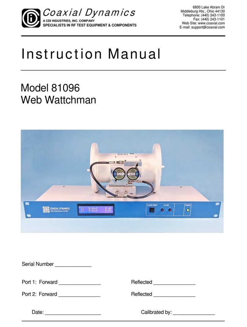 Coaxial Dynamics Web Wattchman instruction manual
