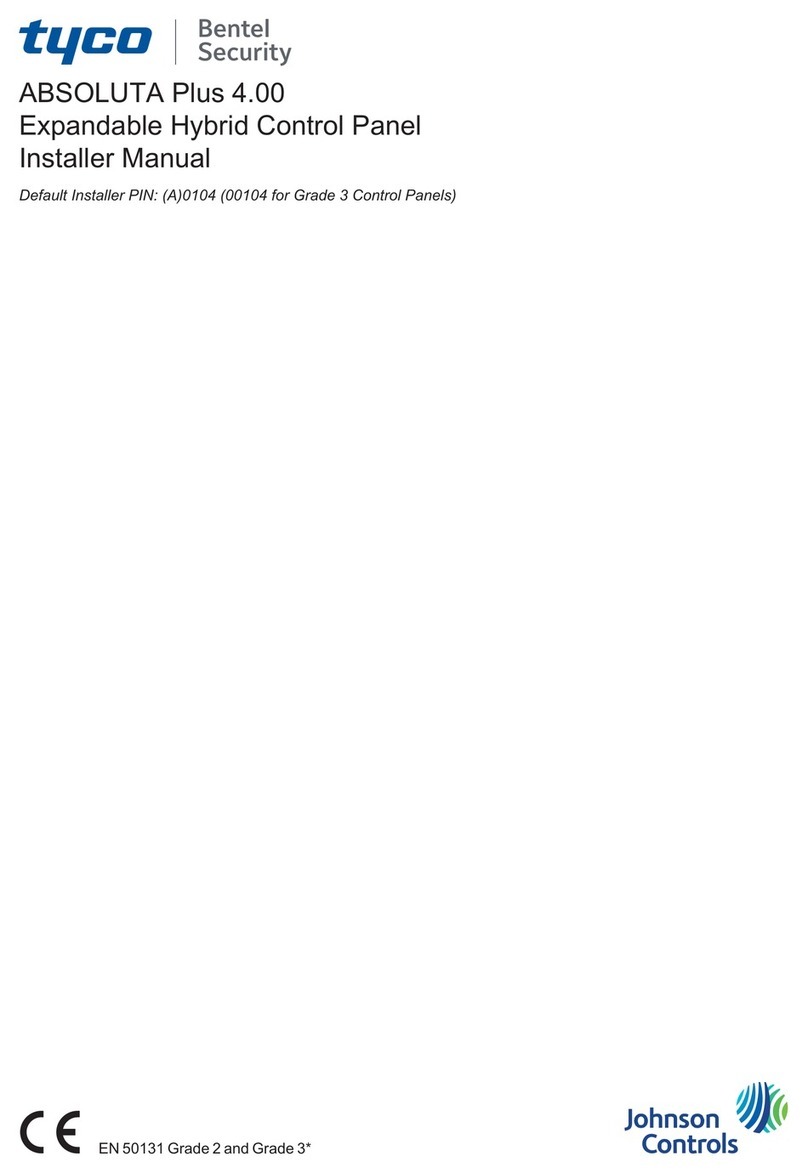 Johnson Controls Bentel Security tyco ABSOLUTA Plus Installer manual