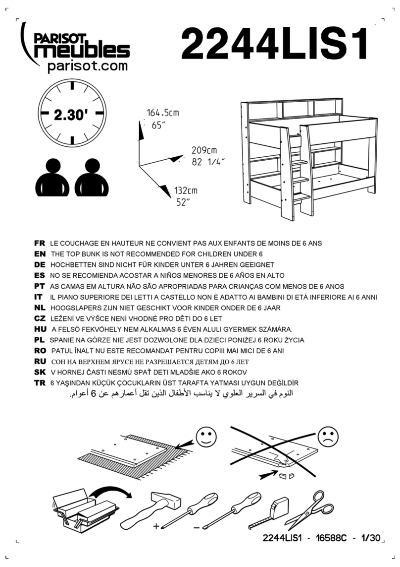 Parisot Meubles 2244LIS1 Directions for use Parisot Meubles 2244LIS1 Directions for use