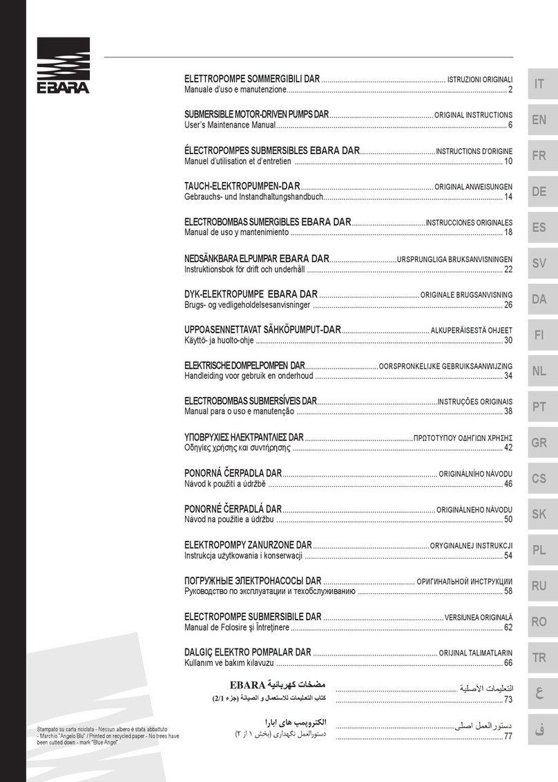 EBARA DAR Series User manual