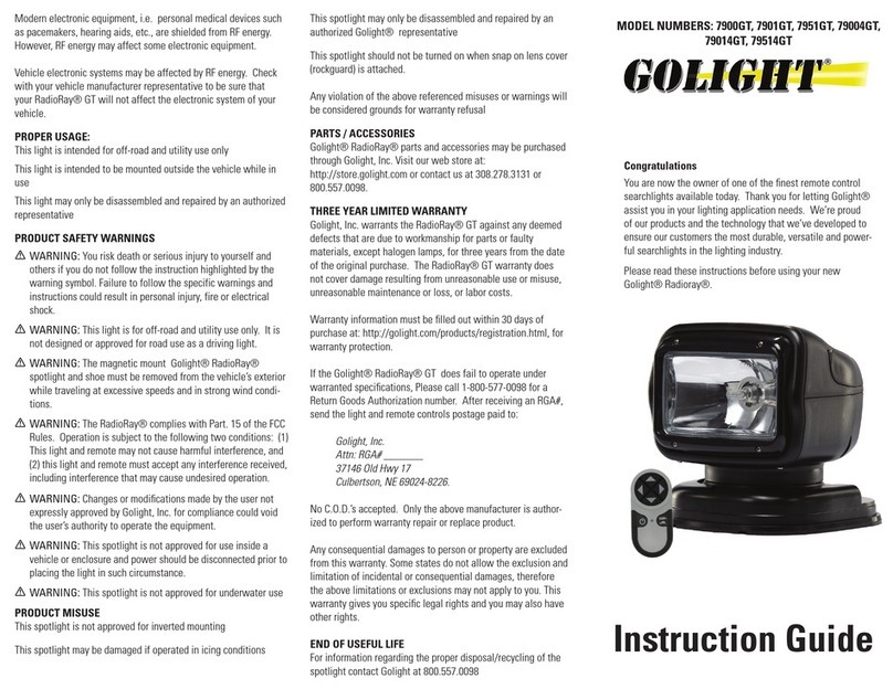 Golight RadioRay 7900GT Manual
