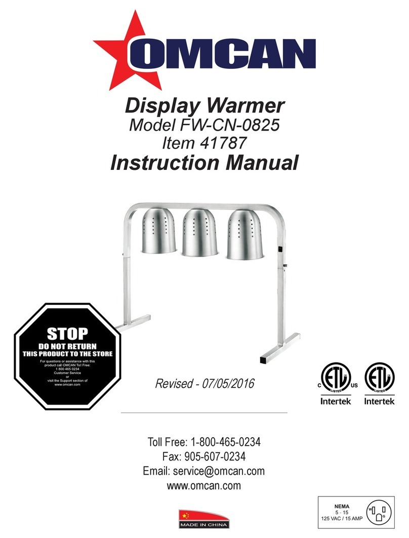 Omcan FW-CN-0825 User manual