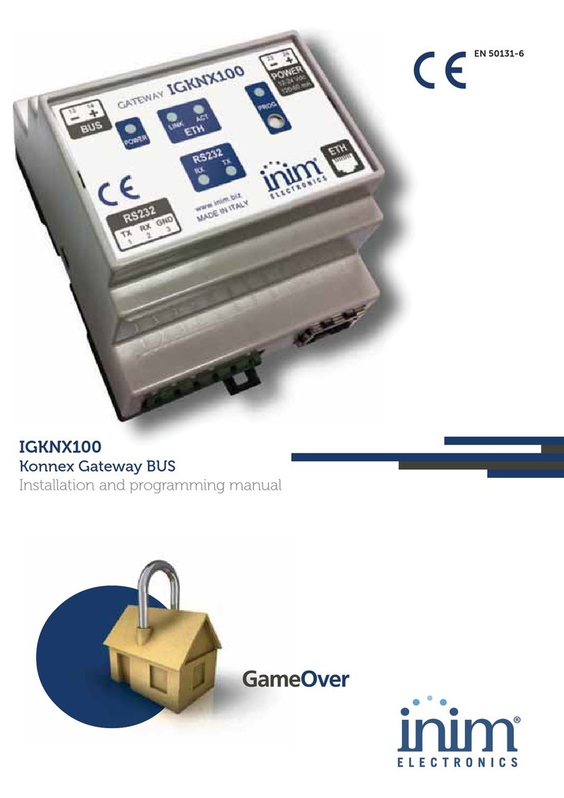 INIM Electronics IGKNX100 Installation and programming manual INIM Electronics IGKNX100 Installation and programming manual