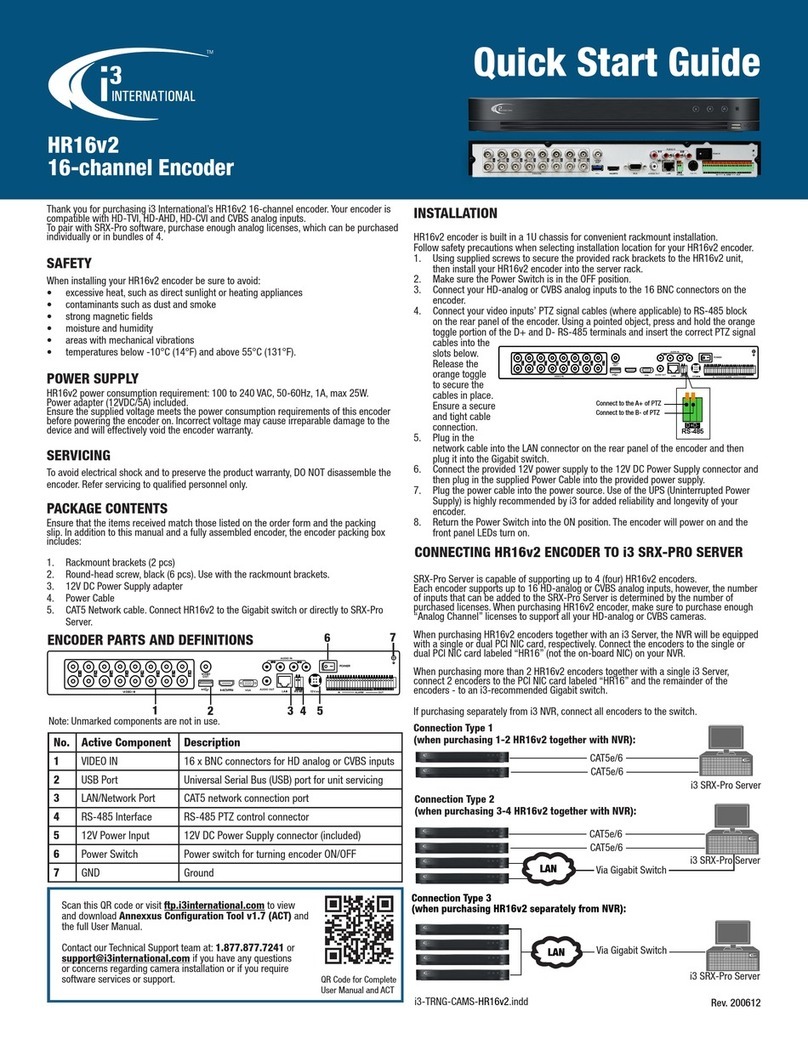 i3 International HR16V2 User manual