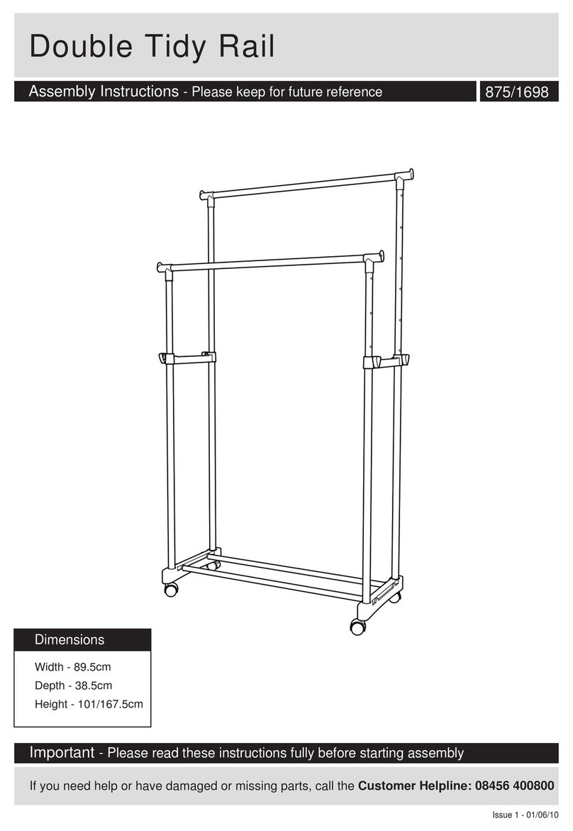 Argos Double Tidy Rail Assembly instructions