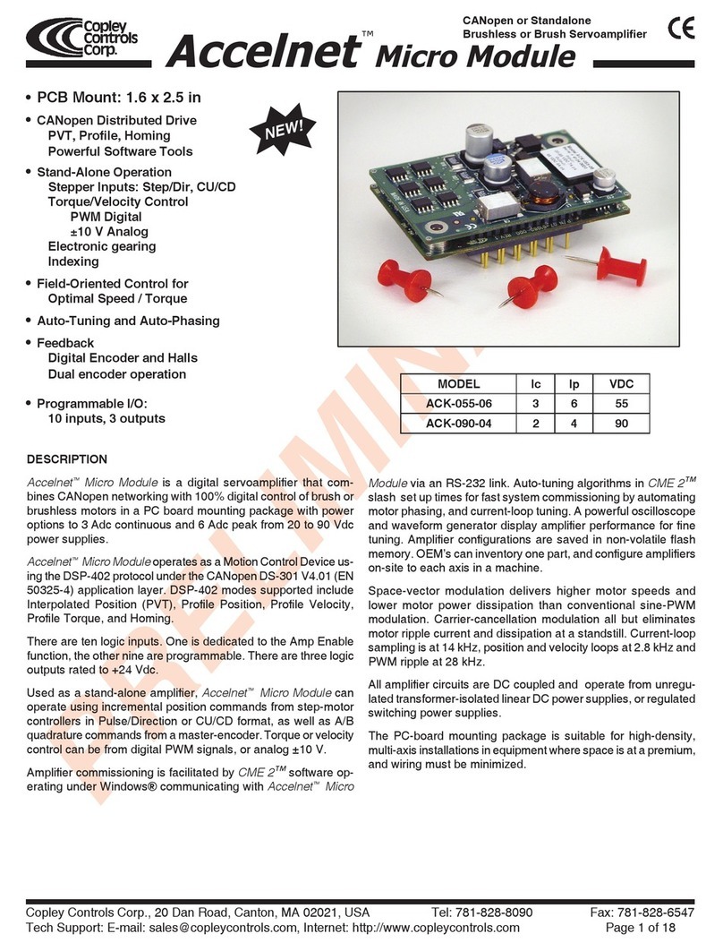 Copley Controls Corp. Accelnet Micro Module manual