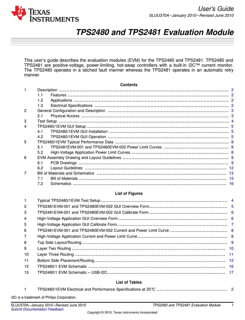 Texas Instruments TPS2480 EVM user guide
