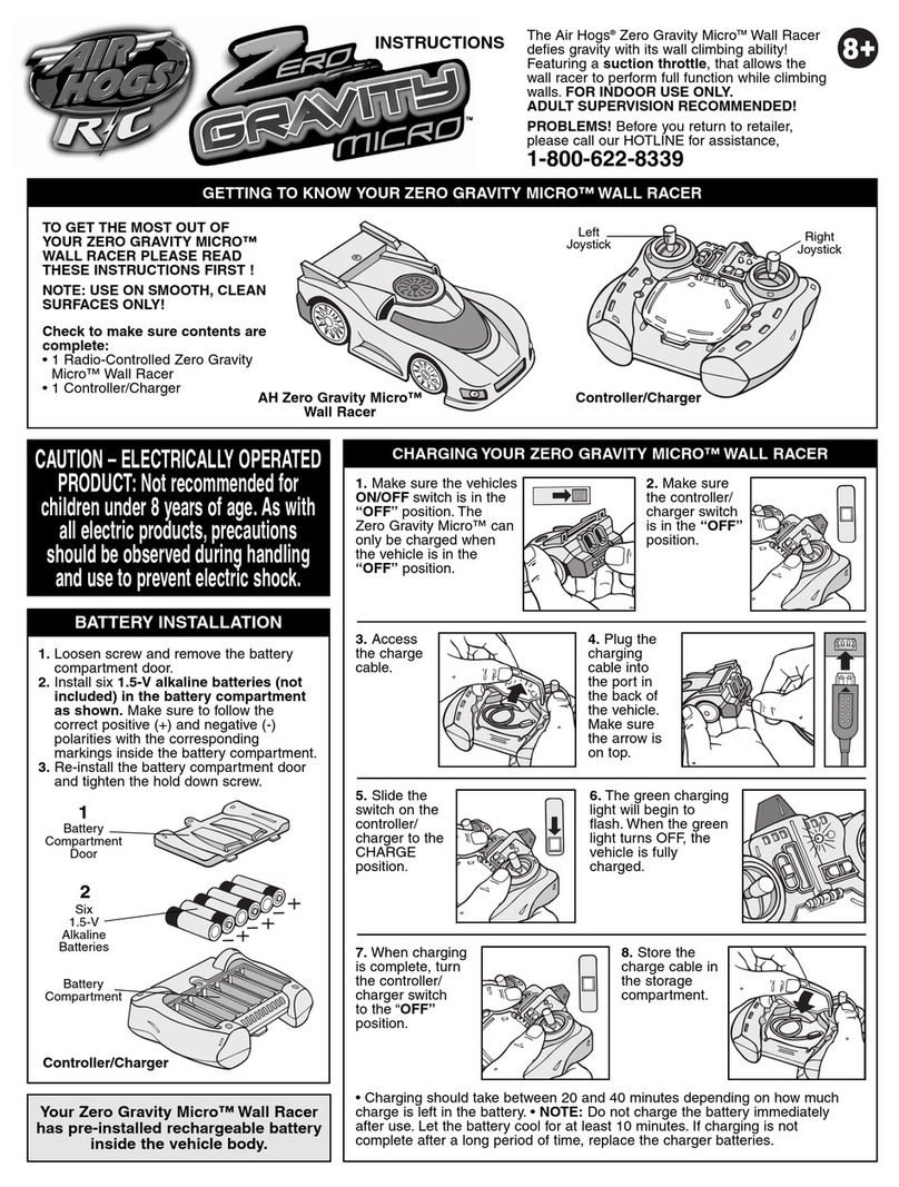 Spinmaster Air Hogs Zero Gravity Micro Wall Racer User manual