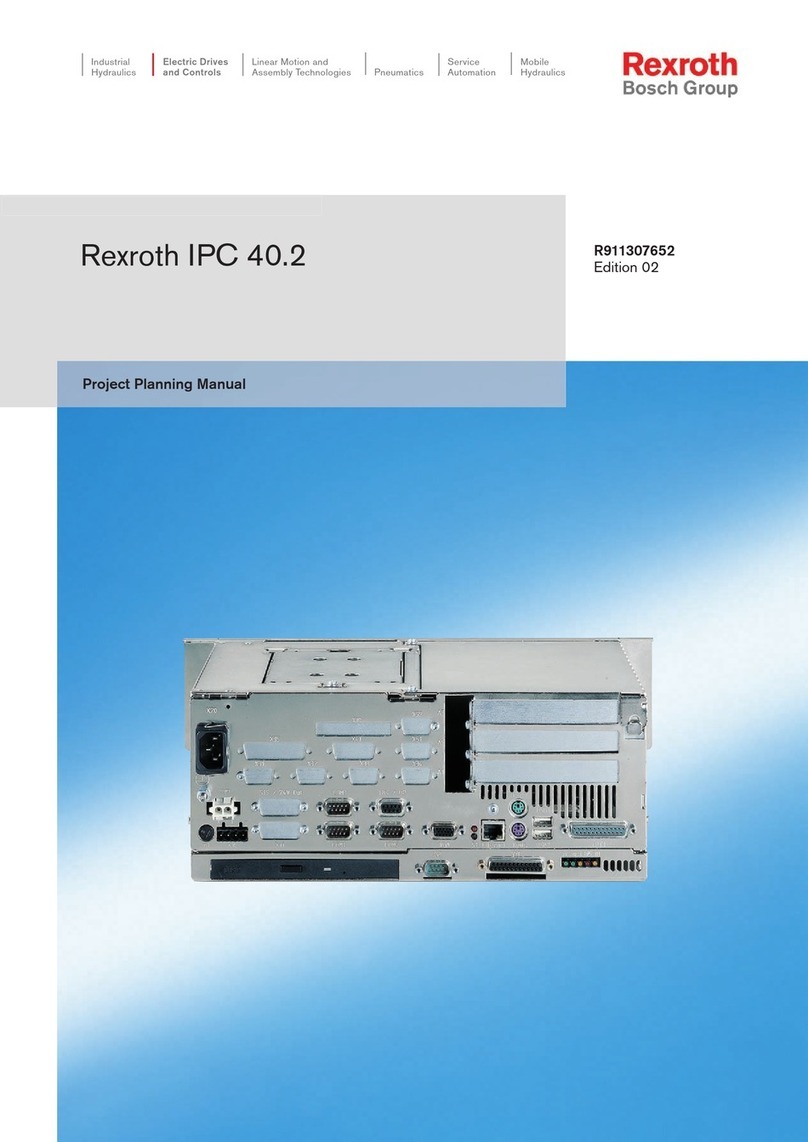 Bosch Rexroth IPC 40.2 Project planning manual Bosch Rexroth IPC 40.2 Project planning manual