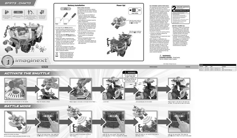 Fisher-Price imaginext BFR73 manual Fisher-Price imaginext BFR73 manual