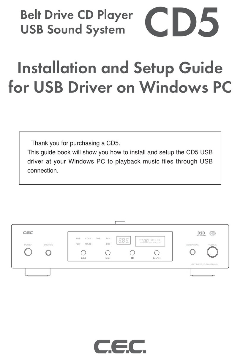 C.E.C. CD5 Installation and setup guide