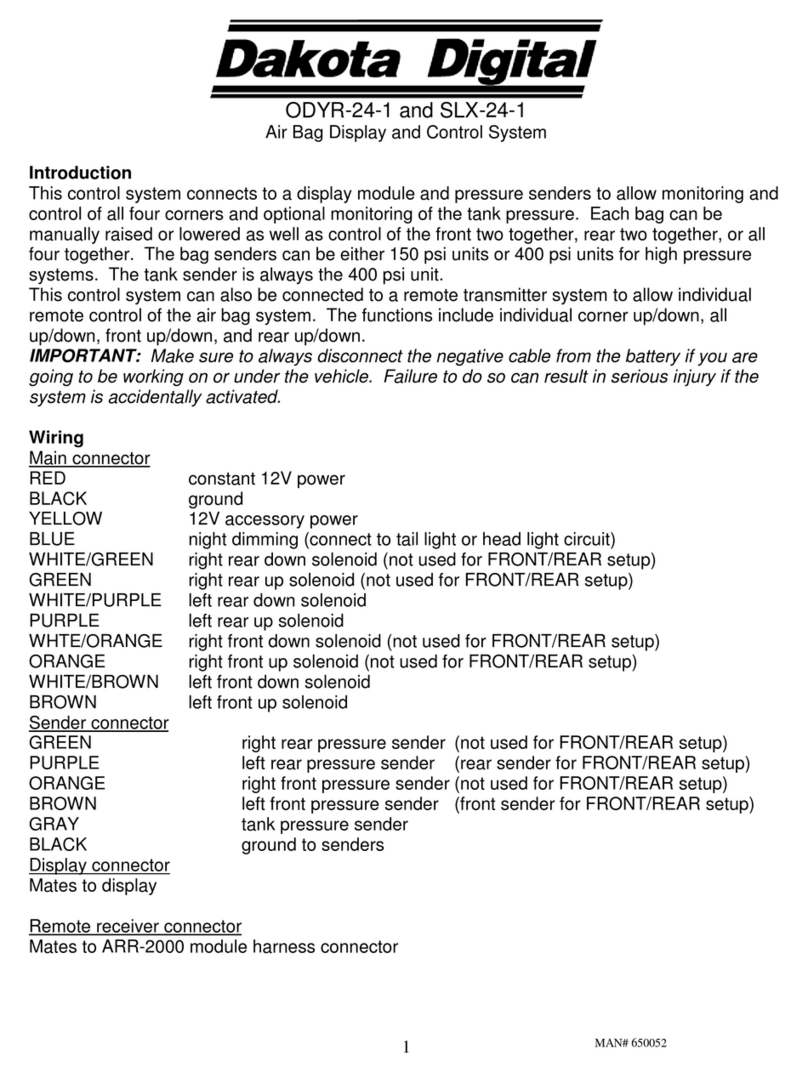 Dakota Digital ODYR-24-1 quick start guide Dakota Digital ODYR-24-1 quick start guide