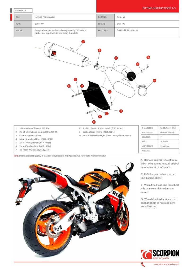SCORPION EHA-95 Fitting instructions