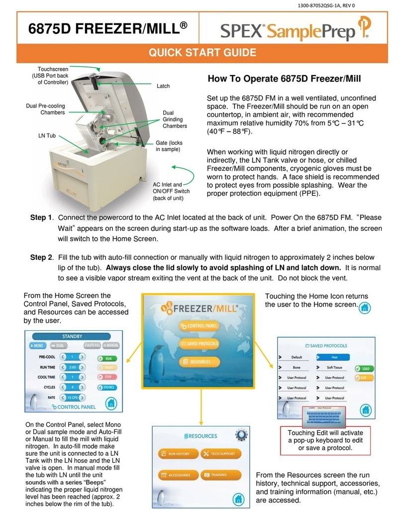SPEX SamplePrep 6875D User manual