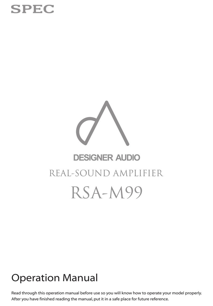 SPEC DESIGNER AUDIO RSA-M99 Operation manual