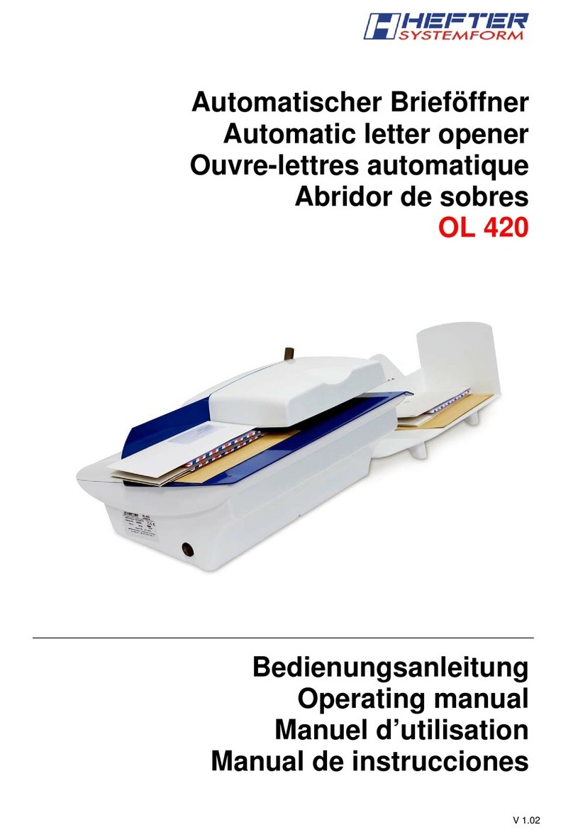 Hefter Systemform OL 420 operating manual