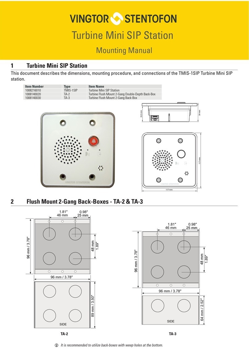 Vingtor Stentofon Turbine Mini SIP Station Guide