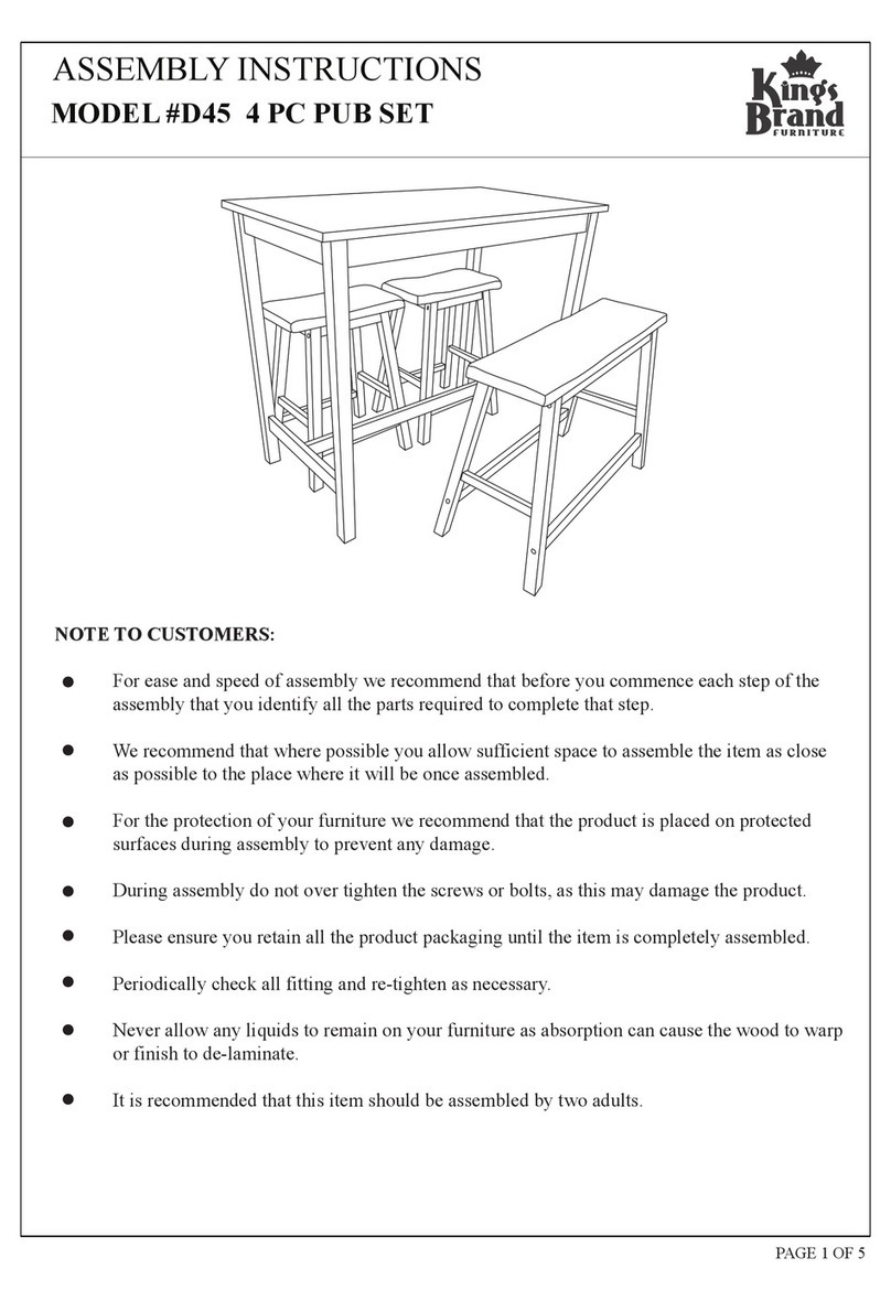 Kings Brand Furniture D45 User manual
