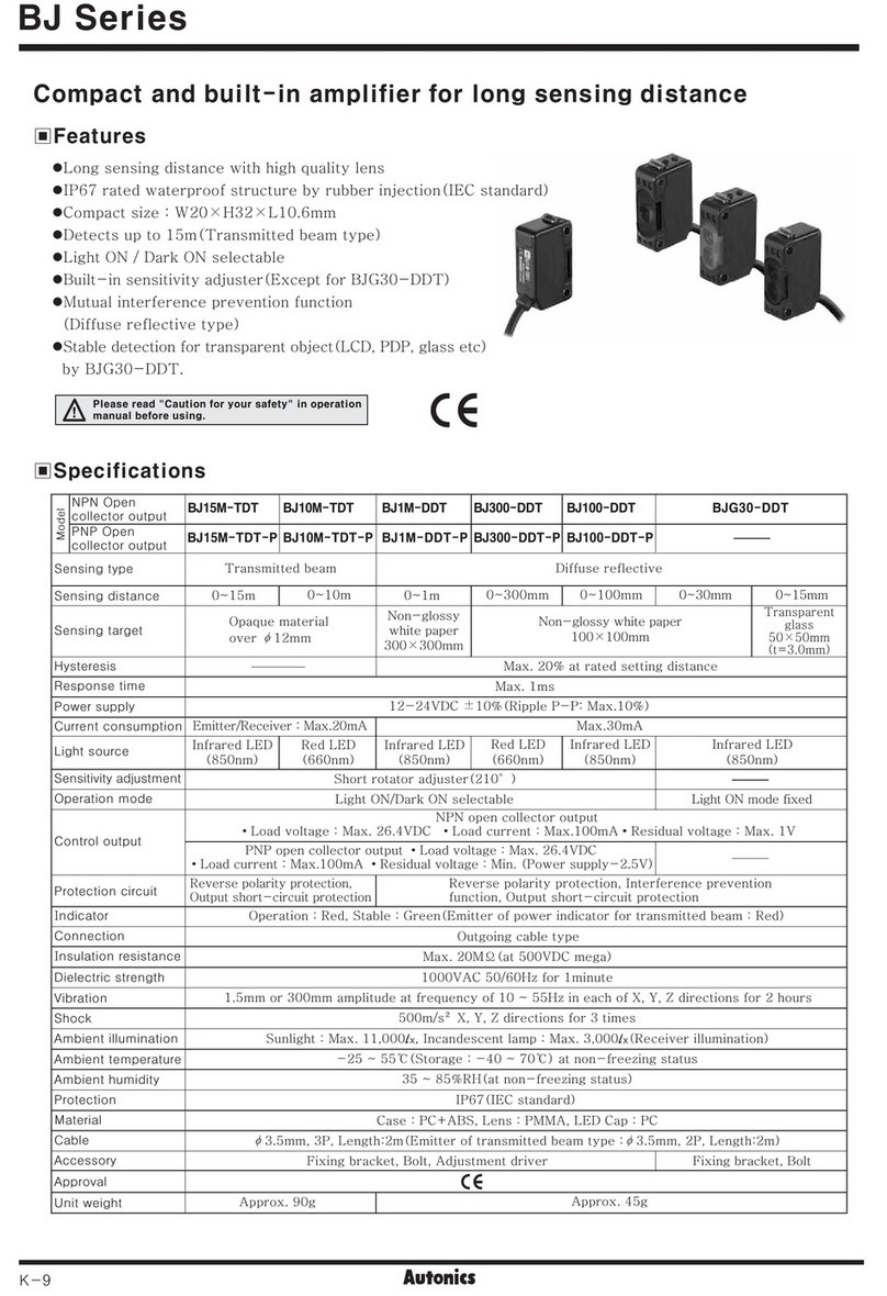Autonics BJ Series User manual