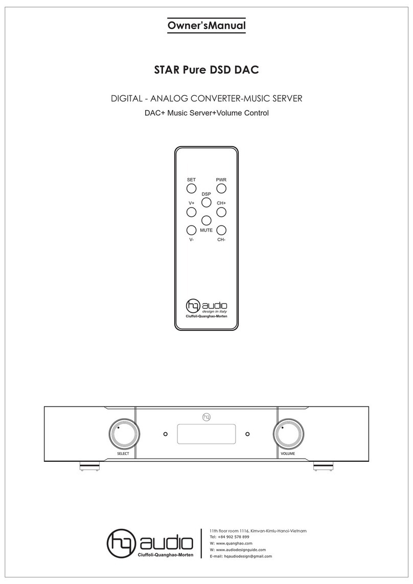 HQ Audio STAR Pure DSD DAC owner's manual